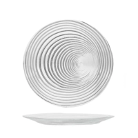 Assiette en verre Spirales, creuse, Ø 24 cm 