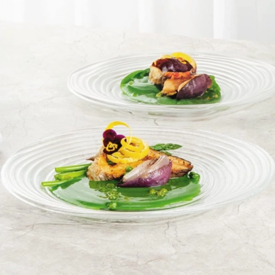 Assiette en verre Spirales, creuse, Ø 24 cm _2