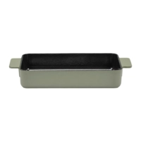 Surface Ofenschale enamel Cast Iron Camogreen 32 x 20 cm, H: 6 cm