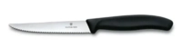 Steakmesser-Rüstmesser schwarz, mit Wellenschliff Klinge: 11 cm_1