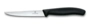 Steakmesser-Rüstmesser schwarz, mit Wellenschliff Klinge: 11 cm