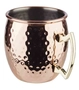 Moscow Mule Becher, Kupfer-Look, 500 ml Edelstahl, glanz gehämmert, Ø 90 mm, H: 100 mm