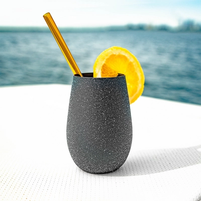Stones Becher Basalt, 465 ml, Ø 80 mm, H: 120 mm,  Dunkelgrau_2