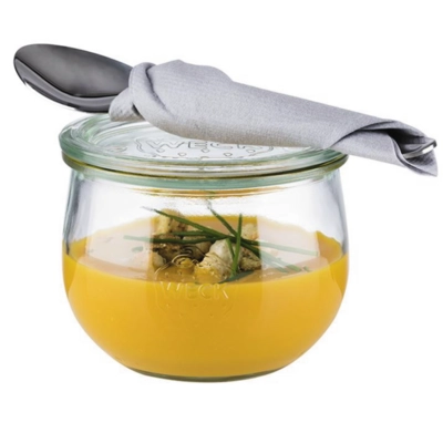 Verre de tulipe Weck, 580 ml, Ø 100 mm, H: 85 mm, RR 100, avec couvercle_2