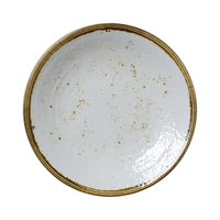 Craft White Melamin Teller Coupe flach, 25.4 cm Ø 