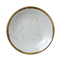 Craft White Melamin Teller Coupe flach, Ø 25.4 cm  
