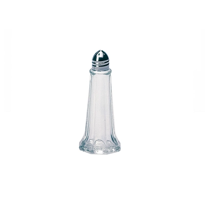 Salière ou poivrière verre couvercle inox H: 11 cm _1