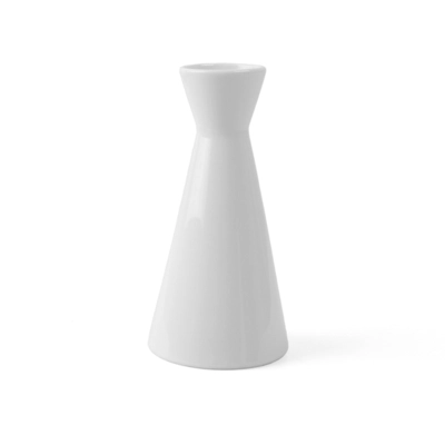 Vase en porcelaine Fiore blanc, H:14 cm, 7cm Ø _1