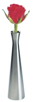 Vase Edelstahl Look, H: 16.5 cm, 4 cm Ø _1