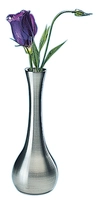 Vase Edelstahl Look, H: 18 cm, 6.5 cm Ø _1