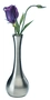 Vase Edelstahl Look, H: 18 cm, 6.5 cm Ø 