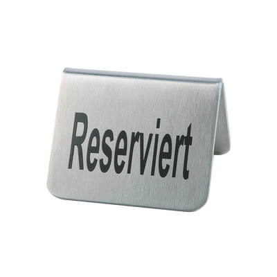 Tischaufsteller CNS RESERVIERT, 5.5x5cm,H:3.5cm _1