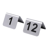 Tischnummern CNS 18/10, Nr. 1 - 12  