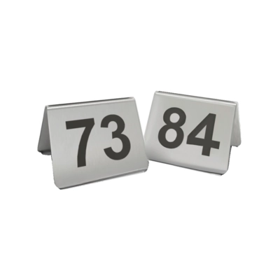 Numéros de table en acier inox 18/10, n° 73 - 84 _1
