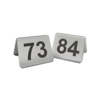 Numéros de table en acier inox 18/10, n° 73 - 84 