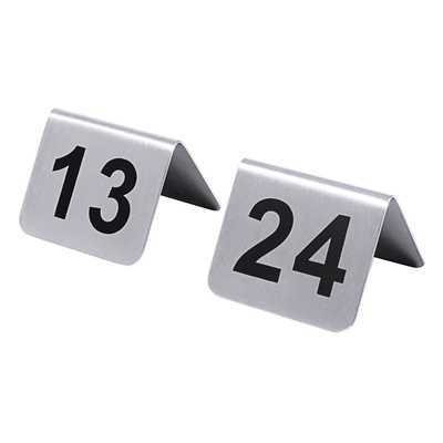 Numéros de table en acier inox 18/10, n° 13 - 24 _1