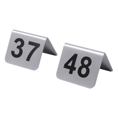 Numéros de table en acier inox 18/10, n° 37 - 48 _1