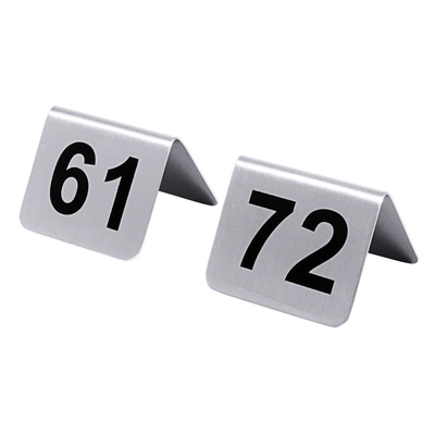 Numéros de table en acier inox 18/10, n° 61 - 72 _1