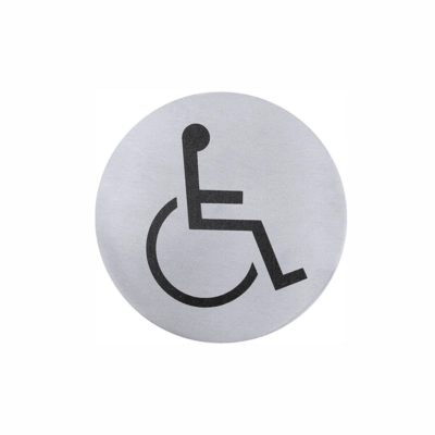 Hinweis-Türsymbol, Rollstuhlfahrer, Ø 7.5 cm _1