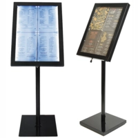 Présentoir à menus LED, pour quatre pages A4 