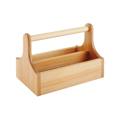 Ménage-Caddy en bois d'acacia,25x15cm, H: 18 cm _1