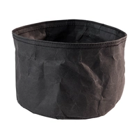 Paperbag rond noir en papier kraft, 17 cm Ø 