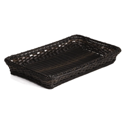 Poly-Rattan Korb, braun, GN 1/1, H: 6.5 cm _1