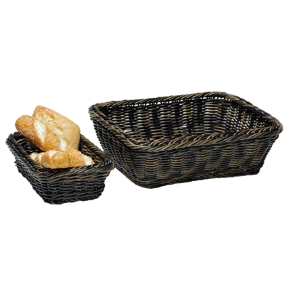 Corbeille en poly-rattan, brun, GN 1/3, H: 6.5 cm _1