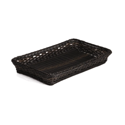 Corbeille en poly-rattan, brun, GN 1/3, H: 10 cm _1