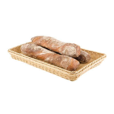 Corbeille en poly-rattan, natur, GN 1/2, H: 10 cm _1