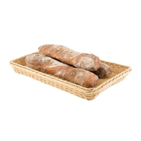 Corbeille en poly-rattan, natur, GN 1/2, H: 10 cm 