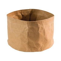 Paperbag rund sand, Kraftpapier, 17 cm Ø 