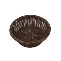Corbeille en matiere synthetique brune, Ø 21 cm, H: 8 cm