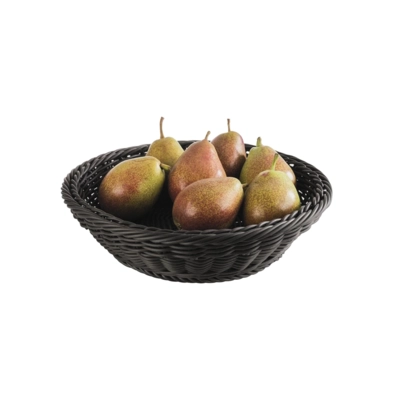 Corbeille en matiere synthetique brune, Ø 21 cm, H: 8 cm_2