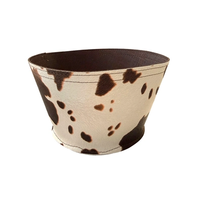 Brottasche rund, Ø 12 cm, H: 9 cm Sonoclean Souple, aussen Kuhfelloptik, innen braun_1