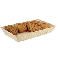 GN 1/1 Poly-Rattan Korb, hellbeige, H: 9.5 cm 