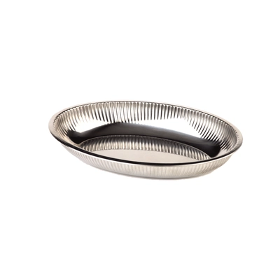 Corbeilles en acier inox, ovale, 26.5 x 18.5 cm,  H: 4 cm_1