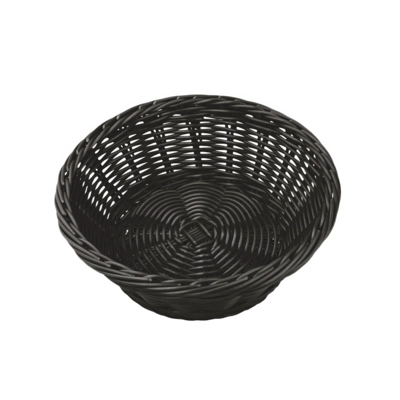 Corbeille ronde, Ø 21 cm, H: 8 cm, polyéthylène,  noire_1