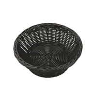 Corbeille ronde, Ø 21 cm, H: 8 cm, polyéthylène,  noire