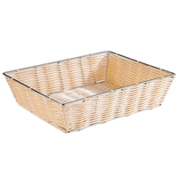 GN 1/2 Poly-Rattan Korb, hellbeige, H: 8 cm 