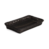 GN 1/3 Poly-Rattan Korb, schwarz, H: 10 cm 