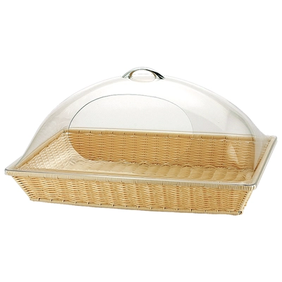 GN 1/1 Poly-Rattan Korb, hellbeige, H: 9.5 cm _2
