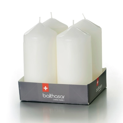 Bougies cylindriques 5 x 11.5 cm, blanc _1