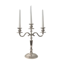 Chandeliers pour 3 bougies, argentés, H: 38cm 