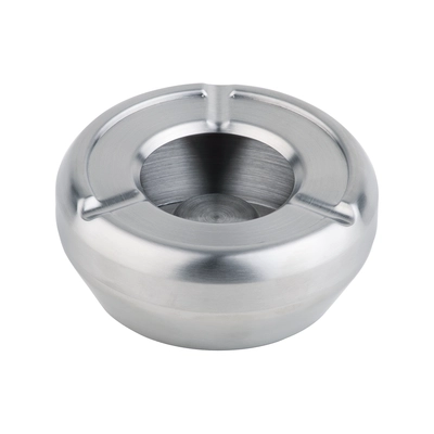 Cendrier anti-vent,en inox 18/10, Ø 10cm, H: 4.5cm _1