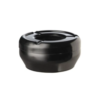 Cendrier anti-vent noir, H: 4 cm, Ø 10 cm 