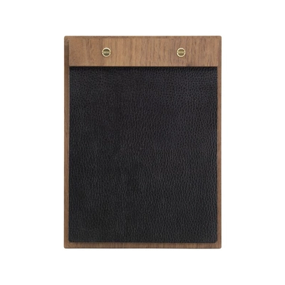 Carte de menu Walnut Range, pour A5, 22.5 x 17 cm bois de noyer, couverture en cuir synthétique_1
