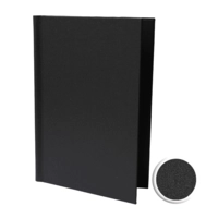 Canvas carte à clip A4, noir jusqu'à 25 feuilles à g/m²