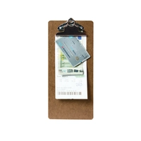 Clipboard avec pince en inox, 26.5x11.5cm 