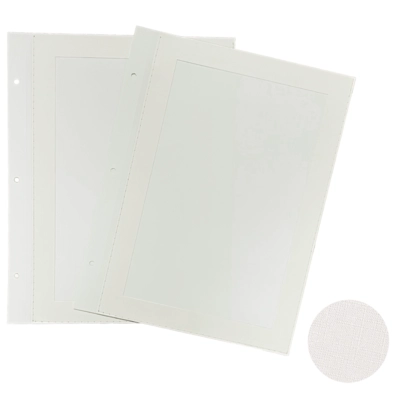 Passe-partout Luxe chemises à insérer A4, crème,  2 volets, 3 perforations_1